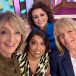 Kaye Adams Instagram - Hopping off now for the Easter holidays after a great show with this trio! What are your plans? If you saw the show you know what mine are!
