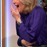 Kaye Adams Instagram - We couldn’t let Kaye get away with this 😂 (It’s Jane’s face for us 🫢) #loosewomen #kayeadams #bloopers