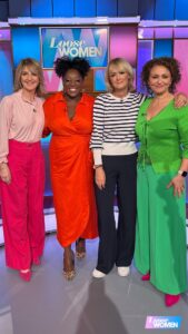 Kaye Adams Instagram - Jumping into the studio on a Friday like…👋 #loosewomen #behindthescenes #transition