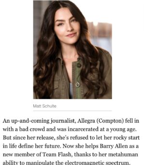 Kayla Compton Instagram - I can not contain my excitement over this news! Thank you to everyone who helped make this real!
⚡️ @cwtheflash ⚡️
“You need to believe in the impossible”
- Barry Allen aka The Flash