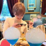 Kazusa Okuyama Instagram - 今は昔 ハリーポッターカフェに行きました。 ハッフルパフ。