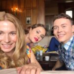 Keegan Connor Tracy Instagram - My heart actually skipped a little - such a wonderful memory with these two fabulous (and now, Emmy-nominated!?) dancers and choreographers. Miss those castle days… @lou.sky @jeffreymortensen @kennyortegablog #descendants #d2 #d3 #belle #auradon