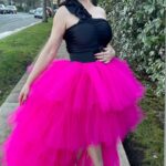 Keegan Connor Tracy Instagram - This is 💯 a dress appreciation post. I *loved* this skirt from @katehewko! It was the flounciest, pinkest most delightful concoction ever. Genuinely just so much fun to wear! Thank you to everyone at @ubcp_actra for making the awards night such fun! #pink #flouncy #tulle #cupcakedress #fuschia