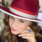 Keegan Connor Tracy Instagram - What a delight it was to finally get to unbox this gorgeous custom hat made for me by @golesorkh_company ! The colour is so rich and the finishing details are so elegant and refined. I know I will be turning heads when I wear this one! Thank you to Mr. Farid and everyone at Golesorkh for this stunning new addition to my collection. It is simply beautiful. #hats #hatlover #hatqueen #bespokehats #bespokefashion #redhat #red