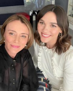 Keeley Hawes Instagram - Always the best day with the amazing @synnkarlsen 🖤 #midwichcuckoos #comingsoon #pressday @skytv Thank you @dobbscld @justinejenkins @davidebarbieri_ @annahcstyle 🖤
