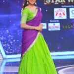 Keerthi Bhat Instagram – Aadiwaram with Starmaa Pariwar every Sunday only on @starmaa 

Stay tune 
Beutiful outfit by :@kadhambari_studio 

#keerthibhat