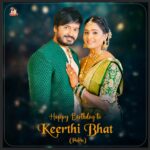 Keerthi Bhat Instagram - Wish you a many many more happy returns of the day my dear sweetest papu ❤️ your a true inspiration & mentor to me ❤️ The biggest happiness on my face came to me in my life is when u bcum my crime partner and am so luckiest person bcs the way u shower the love and care towards me papu🥳💖🎊🎉 Need it till my last breath. Once again love you Papu🎁🥰