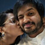 Keerthi Bhat Instagram - Wish you a many many more happy returns of the day my dear sweetest papu ❤️ your a true inspiration & mentor to me ❤️ The biggest happiness on my face came to me in my life is when u bcum my crime partner and am so luckiest person bcs the way u shower the love and care towards me papu🥳💖🎊🎉 Need it till my last breath. Once again love you Papu🎁🥰