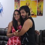 Keerthi Bhat Instagram - Wish you a many many more happy returns of the day my dear sweetest papu ❤️ your a true inspiration & mentor to me ❤️ The biggest happiness on my face came to me in my life is when u bcum my crime partner and am so luckiest person bcs the way u shower the love and care towards me papu🥳💖🎊🎉 Need it till my last breath. Once again love you Papu🎁🥰