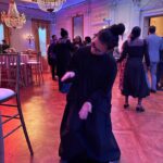 Keiko Agena Instagram – Am I dancing or just measuring various things around the room? Hard to tell. And YES! To answer your question, I will go out to ANY dance floor. Is it a cold dance floor? Is it too early in the night? Are people being shy because it is a “work” event and need to keep their dresses nice? No problem. Shin and I will start it off. No beat? No problem. As you can see… I am willing to “find” a beat… 

Oh yeah… this is the Cast and Crew party for THE RESIDENCE! Check it out on Netflix when it comes out. From Shondaland and Paul William Davies. ❤️