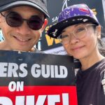 Keiko Agena Instagram – Out at the picket line today at Universal Studio. Wish we could credit the writer that wrote that sign! So many great signs out at the picket line today. @shinkawasaki and I support the writers. 
Fair Wage. Union Strong.
#WGAstrong, #sagaftramember and #1u