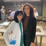 Keiko Agena Instagram – 2nd to the last day on set! Got to have a little one-on-one scene with the brilliant @auroraperrineau 💕 Edrisa loves her job. (Me too)