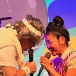 Keiko Agena Instagram – Hee hee! This was fun. On stage with @pftompkins at @varietopia.
Thank you @shinkawasaki for the pics. The last shot is me “dancing” on the street on our way to the next bar.