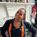 Keisha Lance Bottoms Instagram - Getting ready for the FAMU victory against Howard in the Celebration Bowl and Derek says I look like one of the little girls they send to entertain the recruits. 😂🧡🐍. Let’s GOOOO Rattlers!!!!