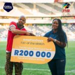 Keke Mphuthi Instagram - Looking at this first image …DO YOU THINK I SAVED THE GOAL?🥅 … now scroll to the third slide 🛝 😅. This is why Didintle will forever be right for the job at Shoshaguve Giants on @championsmzansi . She’s a force to be reckoned with 🤭. Had a great time in MBOMBELA THIS PAST WEEKEND WITH @dstvpremiership & @babizebonke_za at the TS GALAXY VS ORLANDO PIRATES GAME FIXTURE . 👏🏽👏🏽👏🏽👏🏽a big congratulations to TS GALAXY ON THE WIN AND OUR AMAZING #amafandayz CONTESTANT THAT WON R200 000 scoring against my buddy @therealnkanyiso 😊. (FYI I’m gonna get the peoples money back from menga as per request 🤣🤣🤣) #amafandayz #babizebonke #dstvprem #supersport #tsgalaxy #pirates