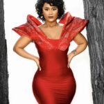 Keke Mphuthi Instagram - It’s a red light special… proudly brought to you by @manyakum & @72_photography Keke Mphuthi…. Hurry up and get your VDJ outfits ready. #red #cocktailgown #elegance #beauty #tailormade #designer #dress #shoot #photography #photooftheday 👗: @manyakum 💇🏽‍♀️x 💄 @bobcuts_sa 🎥: @72_photography