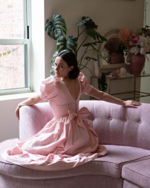 Kelley Heyer Instagram - Playing dress up pt 2!
💫
@gem.search came by my apartment and we talked about my collection of vintage Laura Ashley dresses. 
💫
If you don’t know Gem is an app where you can search for vintage/secondhand clothing and it will compile results from pretty much all online shopping platforms.