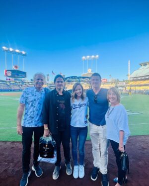 Kelley Jakle Instagram - What a fun night! Thank you for having us @dodgers 💙 📸: @markhapka