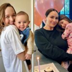 Kelley Jakle Instagram - While getting older may have its drawbacks, it also means that I get to watch @shaylajordan’s family grow with each passing year. 🥹 What a gift it is to get to know and love your sweet, sweet little ones. …it also means never taking pictures together anymore, so here is one I spliced together (sorry @bensgordon) 😂