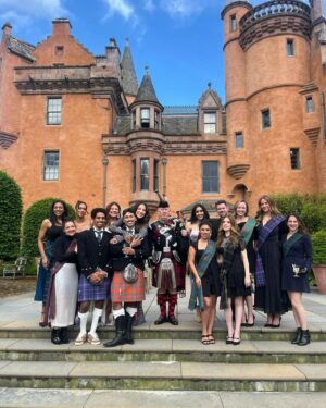 Kelley Jakle Instagram - Scotland pt 1: Moments I treasure with people I love. I am still reeling from our adventure last week!! What an absolute dream to frolic through castles, ride through The Highlands, search for Nessie on Loch Ness, learn traditional dances and eat plant-based versions of traditional dishes, hear performances by beautiful musicians and meet wonderful people. Oh, and visit @thetraitorsus set, of course!!! We are such fans of the show, and getting to see where the magic happens (and meet some of the creatives that MAKE it all happen) was surreal. Thank you @peacock for a trip we’ll never forget!! #peacockpartner