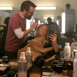 Kelli Giddish Instagram - getting our faces on #findfran @mikemakeup