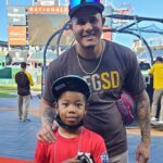 Kellie Shanygne Williams Instagram - Thank you @bell.josh19 @juansoto_25 and @machados13 for taking the time to take a picture with my son. All three players signed his hat and ball! He even made the @padres Instagram page! Thank you San Diego Padres!