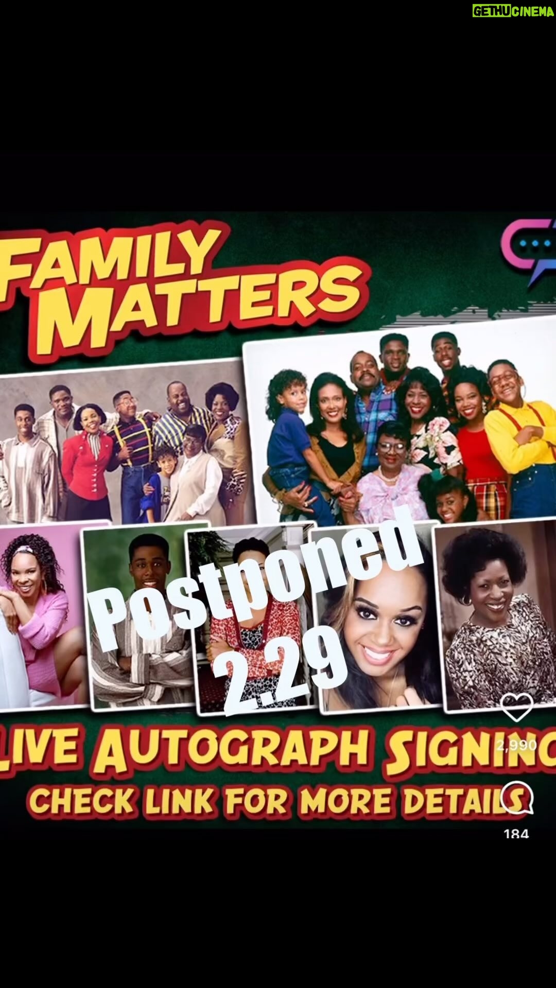Kellie Shanygne Williams Instagram - Family Matters Live signing is POSTPONED to 2.29. We are excited to have partnered with affiliate @reddit and their Family Matters Group. JOIN US LIVE!!! Thursday, February 29th (time tbd) @hehates @jaimeethefoxx @cheriejohnson75 @jomariepayton @dreamflix_tv #familymatters #streamlive #livesigning #90sicon #90s