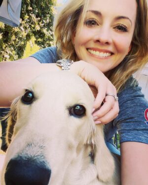 Kelly Stables Instagram - There’s a #nationaldogday?! Oh! Ok I’ll play! #Lucky #goldenretriever #dogmom