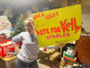 Kelly Stables Instagram - #vote 
Brought to you by: More gems from my Mom’s basement.