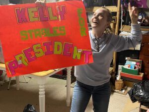 Kelly Stables Instagram - #vote 
Brought to you by: More gems from my Mom’s basement.