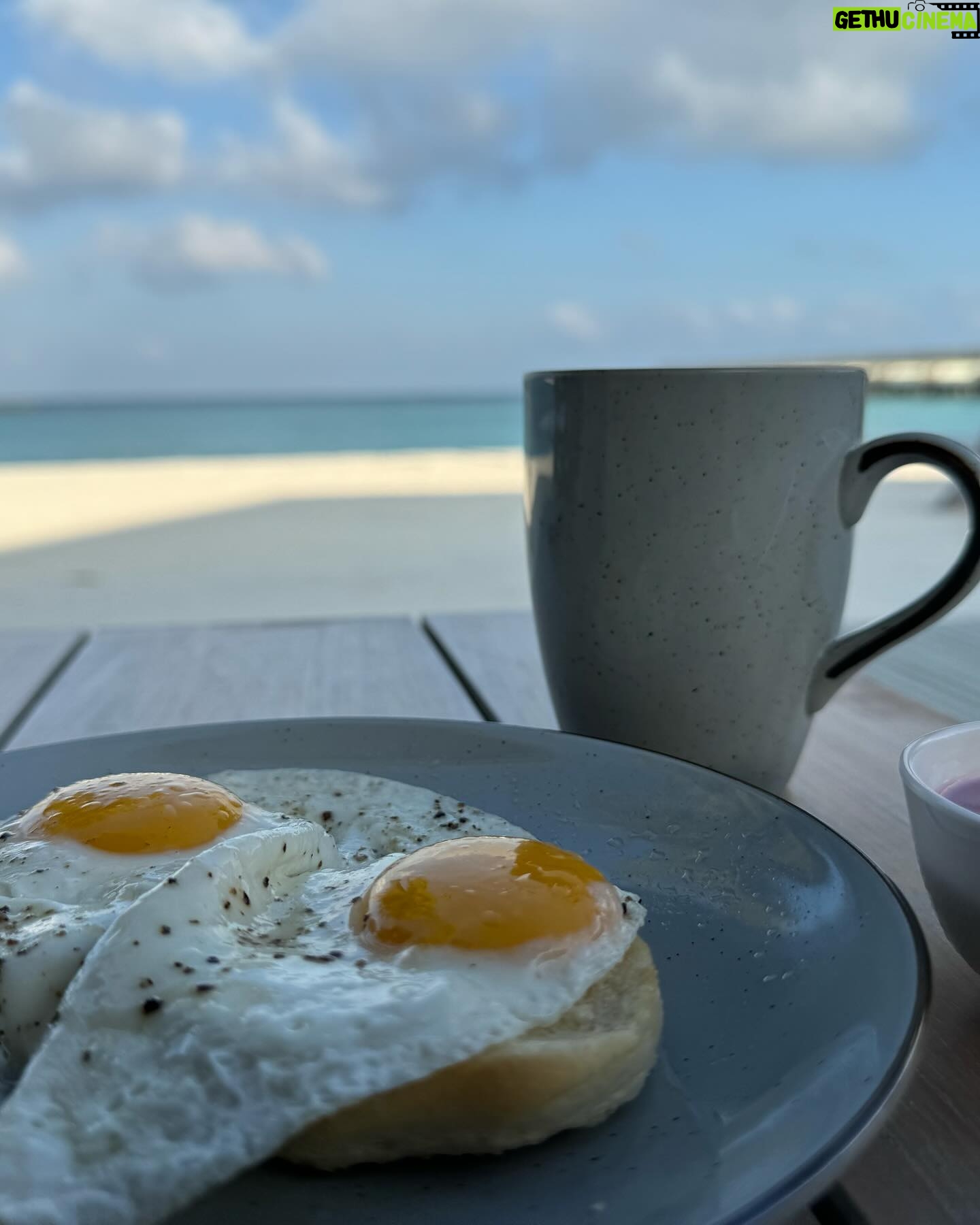 Kelly Helard - 5.5K Likes - Les vacances c’est aussi pour moi la nourriture 🍲
Je goutte à tout et avec une vue exceptionnelle matin et soir au bord de la plage 🏝️
Et midi cela dépend mais là c’était en chambre sur l’eau !!
#maldives #paradise