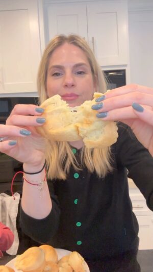Kelly Kruger Instagram - Here!! 👇🏻 @kellylkruger 

Just because you’re gluten free doesn’t mean you can’t enjoy allll the things!!! Challenge me to take your favorite gluten dish and make it gluten free. There’s always a way I promise!!!! 

Would u make this one? 

Ingredients:
- 1 cup milk (vegan or regular) 
- 1/2 cup avocado oil
- 1 teaspoon salt
- 2 cups tapioca flour (tapioca starch)
- 2 eggs
- 1 1/2 cups grated Parmesan cheese (or other cheese of your choice)

Instructions:
1. Preheat your oven to 375°F (190°C) and grease a mini muffin tin or line it with mini muffin liners.

2. In a blender, combine the milk, oil, salt, and tapioca flour. Blend until you have a smooth batter.

3. Add the eggs to the blender and blend until the eggs are fully incorporated into the batter.

4. Add the grated cheese to the blender and blend until everything is mixed well.

5. Pour the batter into the prepared mini muffin tin, filling each cup almost to the top.

6. Bake in the preheated oven for about 20-25 minutes, or until the tops of the cheese bread are lightly golden brown.

7. Remove from the oven and let the cheese bread cool in the pan for a few minutes before transferring them to a wire rack to cool completely.

These cheese breads are best served fresh but can be stored in an airtight container at room temperature for a day or two. Reheat them in the oven for a few minutes to enjoy them warm again. Enjoy your gluten-free Pão de Queijo made in a blender!

#bread #glutenfree #glutenfreebread #braziliancheesebread #cheesebread #easyrecipe #blenderrecipe #comfortfood #eeeeeats #feedfeed #buzzfeedfood #yum