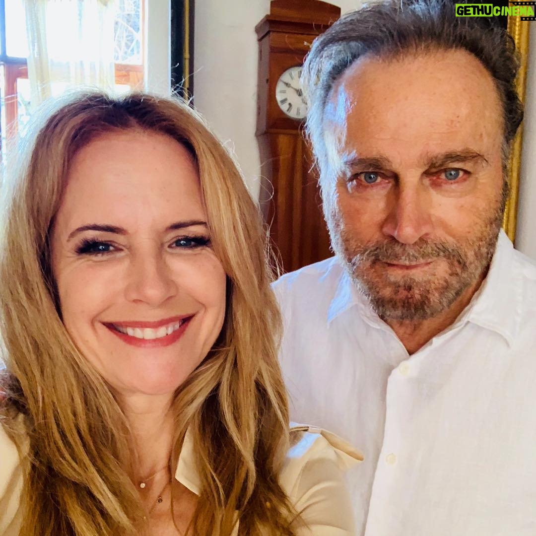 Kelly Preston Instagram - Working with the amazing Franco Nero #OffTheRailsFilm #FrancoNero #Mallorca #palmademallorca