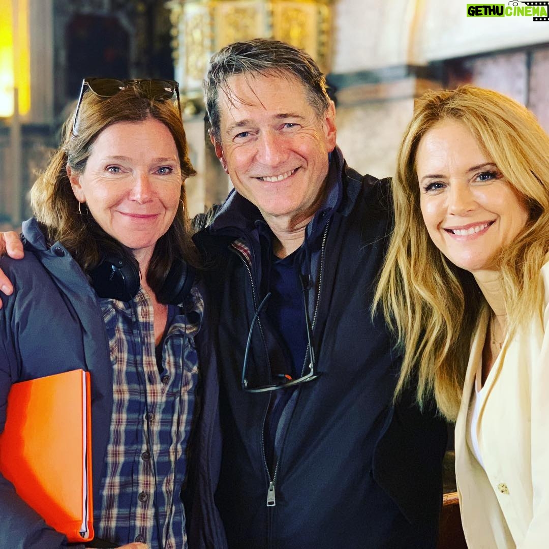 Kelly Preston Instagram - With our wonderful Director of Photography, Mike Eley, and our Director, Jules Williamson on #OffTheRailsFilm