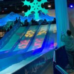 Kelly Preston Instagram - #tbt We had so much fun sledding in Florida at the Polar Express ice sculpture exhibit!! I still can’t believe these are made of ice. Happy Holidays!! ☃️❄️
