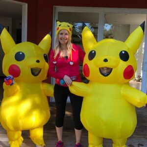Kelly Preston Instagram - Better late than never... right?! I was a Pokémon trainer bc Ben was Pikachu that afternoon and Ella is just beautiful 🎃🥰