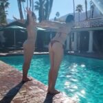 Kelly Thiebaud Instagram - Never gets old. Thank you @villaroyale_palmsprings for another wonderful stay! @iampaulineegan 👯‍♀️