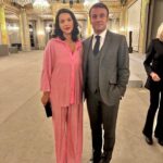 Khatia Buniatishvili Instagram - The evening at the Élysée Palace before the Gala of the Operation Yellow Coins “Opération Pièces jaunes” - French foundation with the goal of improving the conditions of hospitalized children and adolescents. Merci pour l’invitation, Monsieur le Président! C’était un honneur de participer au Gala, Madame la Première Dame! On the photos with Mr. President of France, Mme First Lady of France, the creative producer of the show Mme Hélène Mercier-Arnault and one and only Rihanna ❤️ #palaisdelelysee #paris #mrpresident #emmanuelmacron #brigittemacron #rihanna #helenemercierarnault