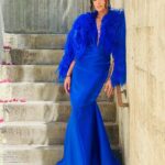 Kiara Liz Instagram - Daytime Emmy Awards 💙 Dress: @luisantoniomoda @luisantoniodesigner H&M: @paulanthonylove