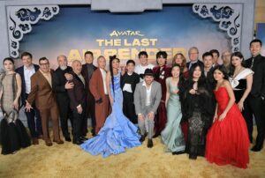 Kiawentiio Instagram - the world premiere of avatar the last airbender, now streaming on netflix <3 NOW STREAMING ON NETFLIX AHHH !!! hair by @laurarugetti makeup by @domdella custom corset made by @tasha_marie_designs custom skirt made by @evanducharmestudio handbag @rodofirenze jewelry by @bychari @deandavidson with the help of @benjaminholtrop <3