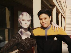 Kim Rhodes Instagram - I’m having fun with this! More photos from my phone that make me smile. @garrettrwang makes EVERYONE smile. And yes, I danced on the transporter pad.