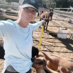 Kim Rhodes Instagram – When goats help. #goat #nothelping