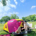 Kim So-ra Instagram - • 내집마련🏕️ 마루랑 캠크닉💕 #캠크닉 #camp #picnic