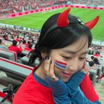 Kim Ye-won Instagram - 4:0♥️🇰🇷💙 최선을 다해 응원한 사진 100장