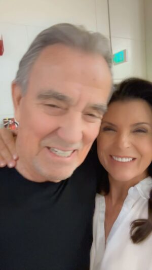 Kimberlin Brown Instagram - The bigger fish??? Ran into @ericbraedengudegast  in the breezeway today @cbstvstudios he’s still claiming his fish was bigger!! #fishingstories #mineisbigger 

@boldandbeautifulcbs @youngandrestlesscbs