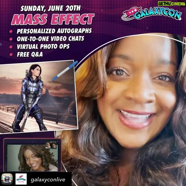 Kimberly Brooks - 659 Likes - Thereās only one hour until the @galaxyconlive #MassEffect Virtual Event, and thereās still time to schedule a 1-on-1 chat or get autographs! Visit galaxycon.com for more information! @raphaelsbarge @mr.markmeer