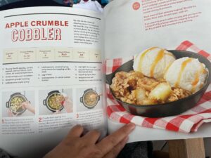 Kimberly McCullough Instagram - I’ve always been hesitant to make desserts but I think I’m gonna try this one. Whose wit me? #applecrumblecobbler