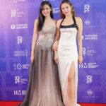 Kimberly Chia Instagram - Unforgettable afternoon at @sgiffest ✨🙌🏻 Watch @montblanc Wearing @zwedding Make up @lasalle_lee_jq Hair @joanneer_ @jhairsalon_sg
