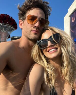 Kimberly Wyatt Instagram - Celebrating 10 years of marriage – not just a union, but a life woven with shared adventures, cherished friends, and an unwavering belief in each other. Here’s to a lifetime of trying to ‘get it right’ and the happiness that comes with the journey. 💑🎉 

#ADecadeOfLove #ForeverUs