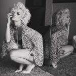 Kimberly Wyatt Instagram - Channeling my inner Marilyn Monroe x Madonna vibes on this Throwback Thursday. Forever inspired by her timeless elegance. 🖤 🤍 📷 @josephsinclair 💔